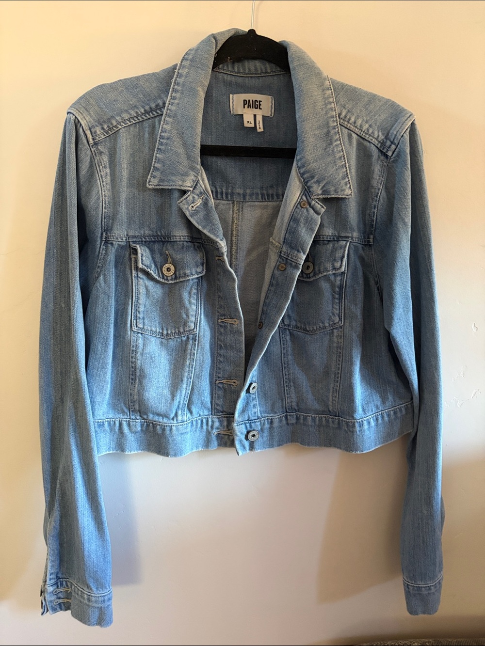 PAIGE Light Blue Denim Trucker Jacket